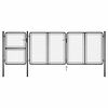 vidaXL Tuinpoort staal 400x125 cm antraciet