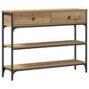 vidaXL Wandtafel Artisan Eiken 100 x 25 x 75 cm Bewerkt hout