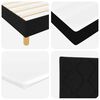 vidaXL Boxspringbed met matras met hoofdeinde Zwart 90 x 190 cm Stof