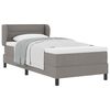 vidaXL Boxspringbed met matras met hoofdeinde Taupe 100 x 200 cm Stof