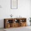 vidaXL LED Sideboard Oud Hout 181 x 37 x 67 cm Bewerkt hout