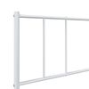 vidaXL Bedframe met hoofd- en voeteneinde metaal wit 75x190 cm
