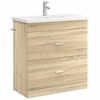 vidaXL Badkamermeubelset Sonoma Eiken 81 x 40 x 84,5 cm Bewerkt hout
