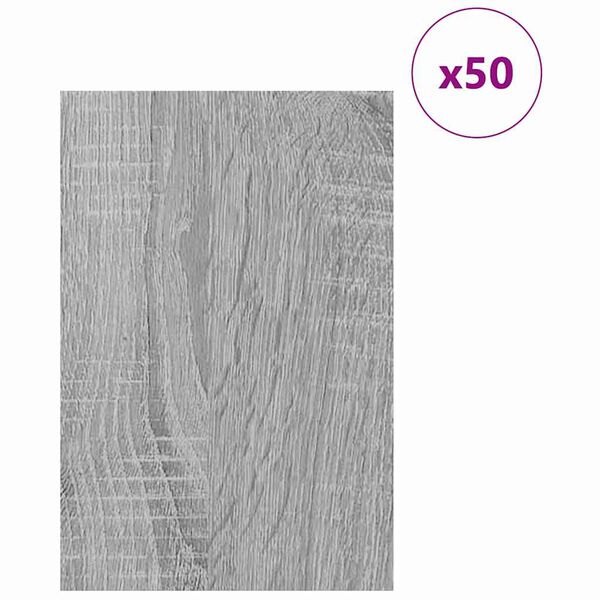 vidaXL Decorpanelen 50 pcs Grijs Sonoma 40 x 60 x 0.27 cm Bewerkt hout