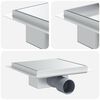 vidaXL 2 in 1 Doucheafvoer Zilver 20 x 20 cm Roestvrij staal 304
