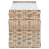 vidaXL Opslagbank met kussen Naturel 110 x 40 x 50 cm Rattan