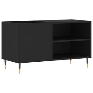 vidaXL Platenkast 85x38x48 cm bewerkt hout zwart