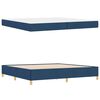 vidaXL Bedframe met matras Blauw 200 x 200 cm Stof