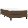 vidaXL Boxspring met matras stof donkerbruin 90x190 cm