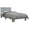 vidaXL Bedframe met Hoofdeinde Grijs Sonoma 80 x 200 cm Bewerkt hout