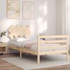 vidaXL Bedframe met hoofdbord massief hout 100x200 cm