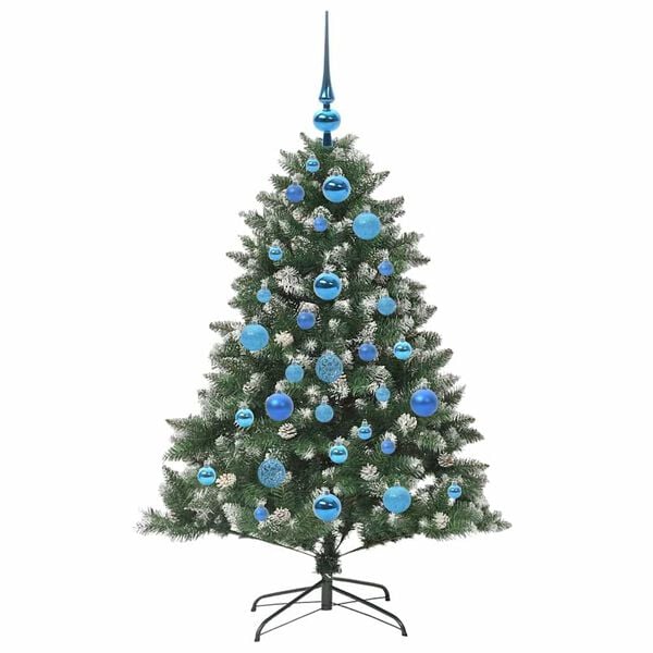 vidaXL Kunstkerstboom met 150 LED Groen 120 cm PVC en Plastic en Staal