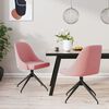 vidaXL Eetkamerstoelen 2 st fluweel roze