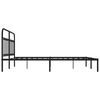 vidaXL Bedframe met hoofdbord metaal zwart 180x200 cm