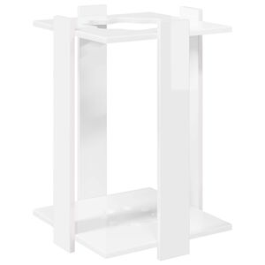 vidaXL Biljartkeu standaard Bewerkt hout 42 x 43 x 60 cm Hoogglans Wit