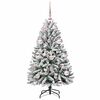 vidaXL Kunstkerstboom met 150 LED Groen en Wit 120 cm PVC en Metaal