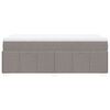 vidaXL Boxspring met matras stof taupe 90x190 cm