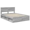 vidaXL Bedframe Grijs Sonoma 140 x 190 cm Massief grenenhout