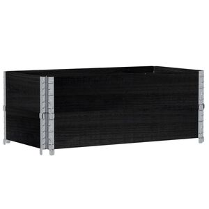 vidaXL Plantenbak 100x50 cm massief grenenhout zwart