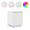 vidaXL Nachtkastjes met led-verlichting 2 st 38x34x50 cm wit