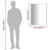 vidaXL Spiegel 80x60 cm zilverkleurig