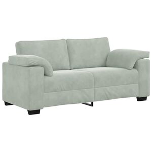 vidaXL Loveseat bank 180x77x82 cm fluweel lichtgrijs