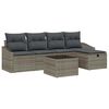 vidaXL Bankstel 5 st poly rattan