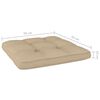 vidaXL Palletkussens 2 st stof beige