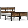 vidaXL Bedframe zonder matras hout gerookt eikenkleurig 120x190 cm
