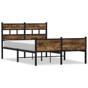 vidaXL Bedframe zonder matras hout gerookt eikenkleurig 120x190 cm