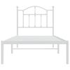 vidaXL Bedframe met hoofdbord metaal wit 90x190 cm