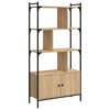 vidaXL Boekenkast met deuren Sonoma eiken 76,5x30x154,5 cm bewerkt hout