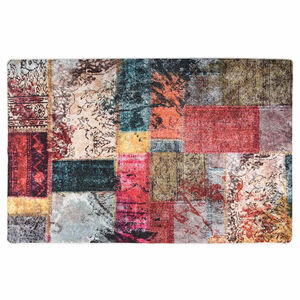 vidaXL Vloerkleed wasbaar patchwork 80x150 cm meerkleurig