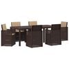 vidaXL Tuin eettafelset 7 st Bruin en Taupe PP