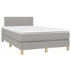 vidaXL Boxspring met matras en LED stof lichtgrijs 120x200 cm