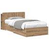 vidaXL Bedframe met opslag Artisanaal eiken 80 x 200 cm Bewerkt hout
