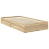 vidaXL Opslag bed met hoofdeinde Sonoma Eiken 90 x 200 cm Bewerkt hout