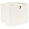 vidaXL Opbergboxen 10 st 32x32x32 cm stof wit
