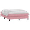 vidaXL Boxspring met matras fluweel roze 160x220 cm
