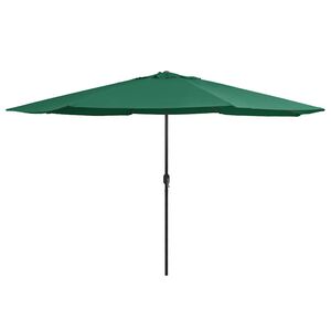 vidaXL Parasol met metalen paal 390 cm groen