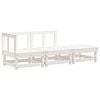 vidaXL 3-delige Loungeset massief grenenhout wit