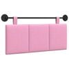 vidaXL Hangend hoofdbord Roze Stof