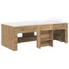 vidaXL Kinder Hoogslaper Artisanaal eiken 75 x 190 cm Bewerkt hout