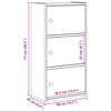 vidaXL Boekenkast 40x24x77 cm bewerkt hout gerookt eikenkleurig