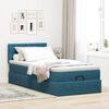 vidaXL Ottoman bed met matras 90x190cm fluweel donkerblauw