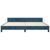 vidaXL Bedframe zonder matras 200x200 cm fluweel donkerblauw