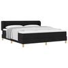 vidaXL Boxspringbed met matras met hoofdeinde Zwart 180 x 200 cm Stof