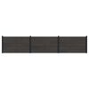 vidaXL Hek set 3 st 526 x 105 cm WPC en Aluminium Zwart