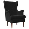 vidaXL Fauteuil Zwart Fluweel