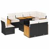 vidaXL 9-delige Loungeset met kussens poly rattan acacia zwart